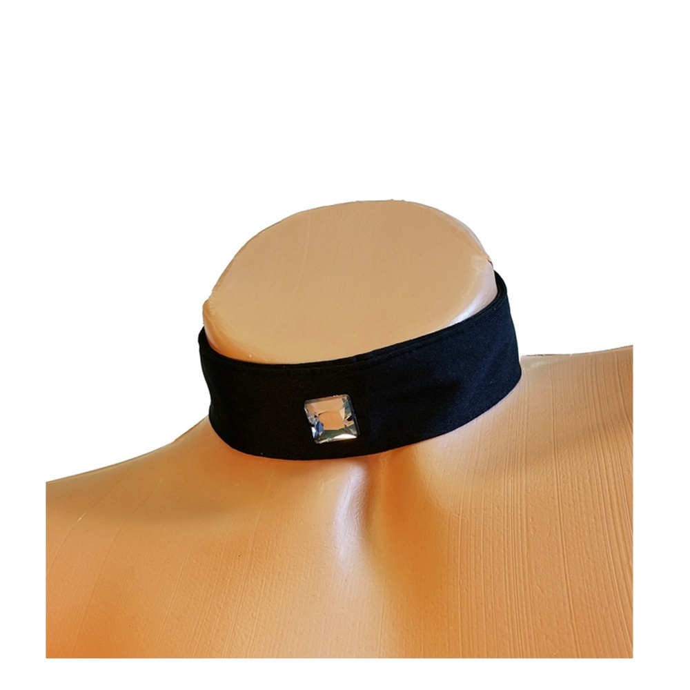 Costume Choker with Gem Accent Collar